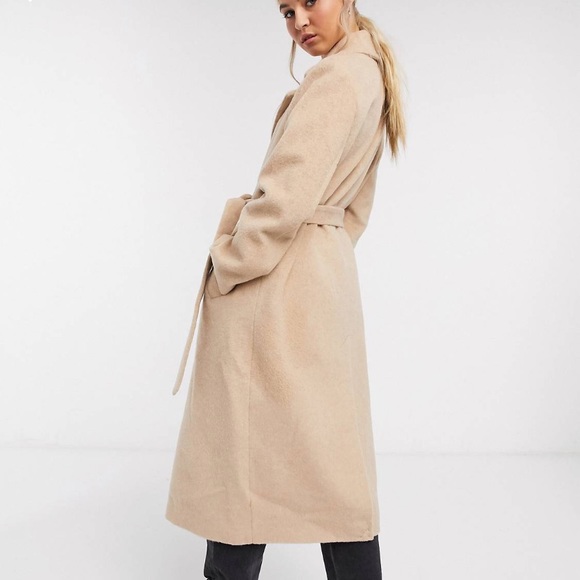 & Other Stories long belted coat in camel size 14 L - Picture 3 of 10